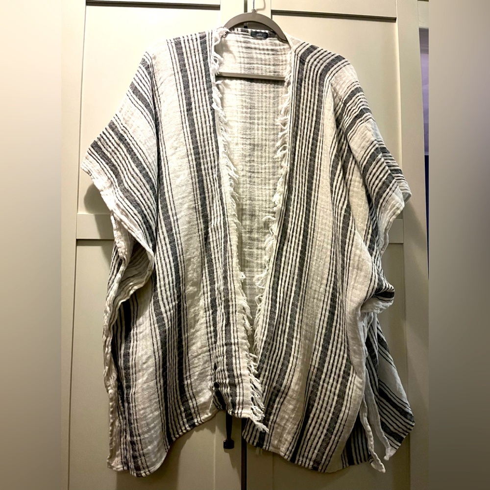 Aerie cardigan shrug beach cover cotton fringed one size fits all